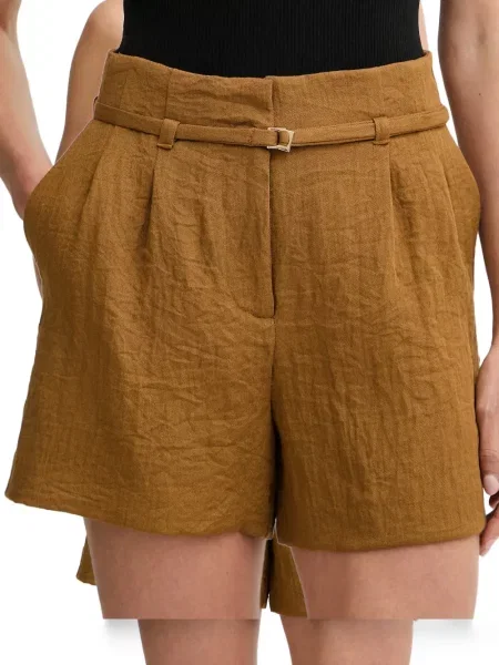 Cu centură pantaloni scurți Morgan maro