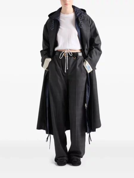 Pantaloni Prada de lână gri