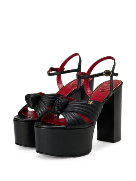 Sandale Valentino Garavani din piele cu platformă negru
