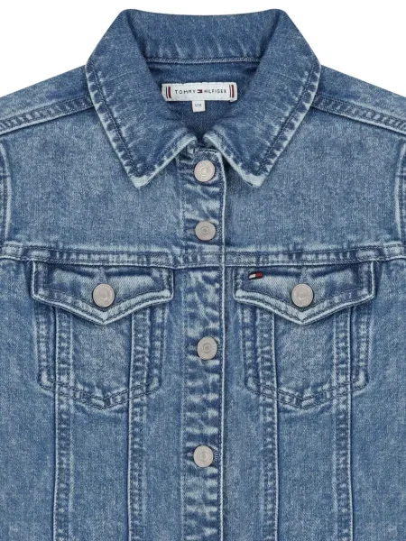 Sukienka jeansowa dziecięca Tommy Hilfiger niebieska
