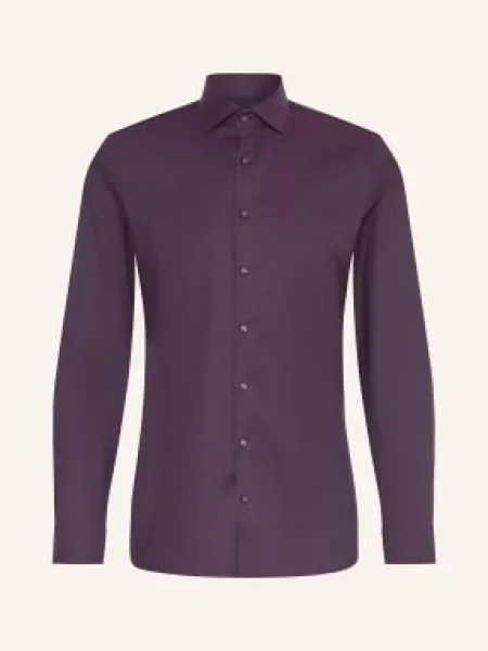 Olymp Košile No. Six Super Slim tmavě fialová