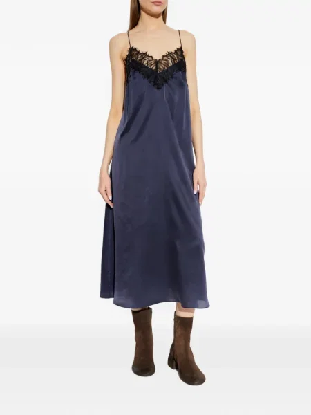 Rochie midi Iro din dantelă albastru