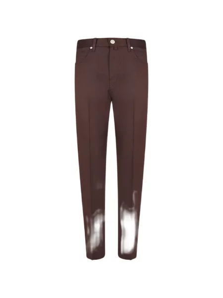 Pantaloni Jacob Cohën din țesătură twill maro