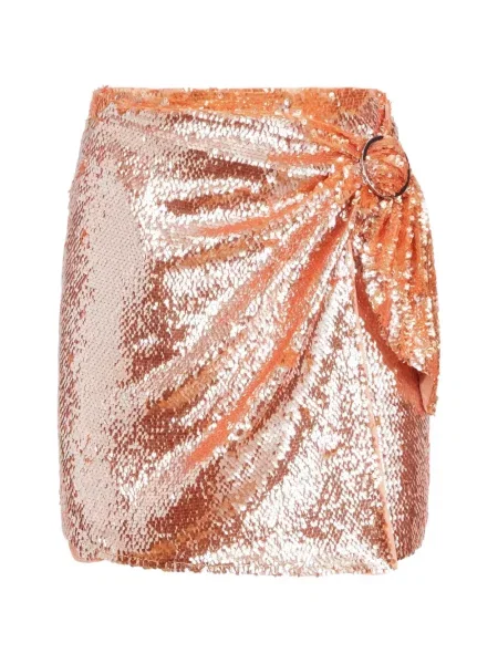 Mini fusta mini Toccin cu paiete mini portocaliu