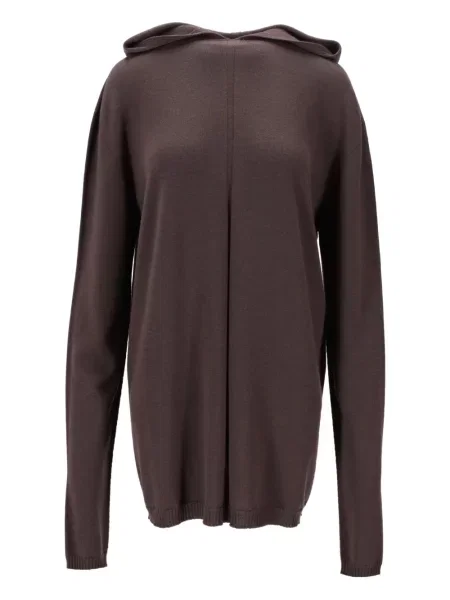 Hanorac cu glugă Rick Owens cu glugă maro