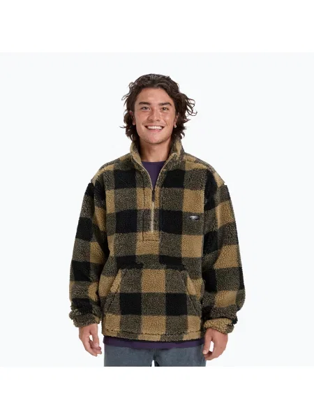 Snowboardová mikina Quiksilver Mercury Woodlands Sherpa woodlands elmwood hnědá