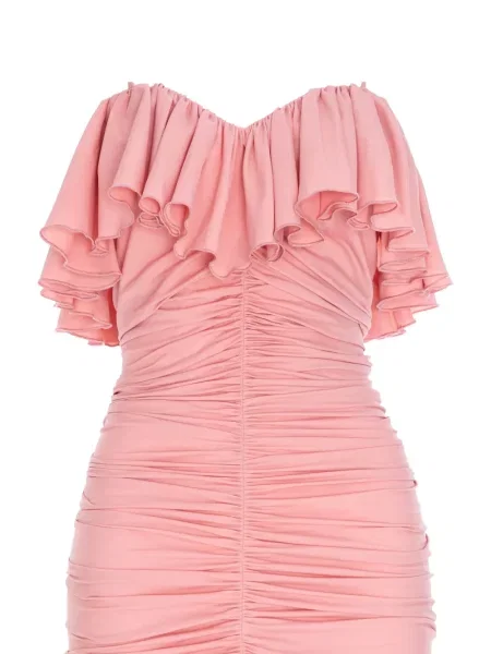 Rochie maxi V:pm Atelier cu volane roz