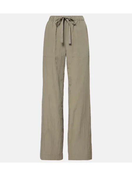 Pantaloni Vince cu talie înaltă verde