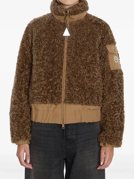 Ursuleț de pluș geacă Moncler din fleece maro