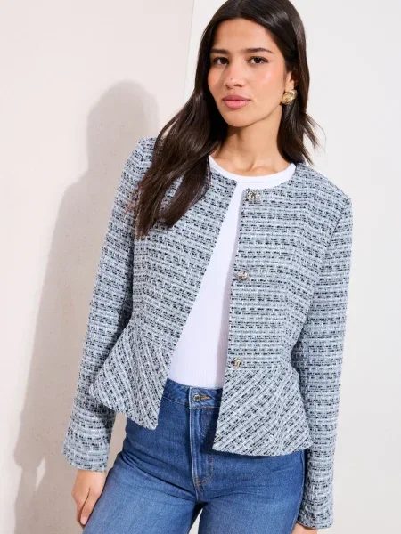 Friends Like These Sacou albastru porumbel / negru alb