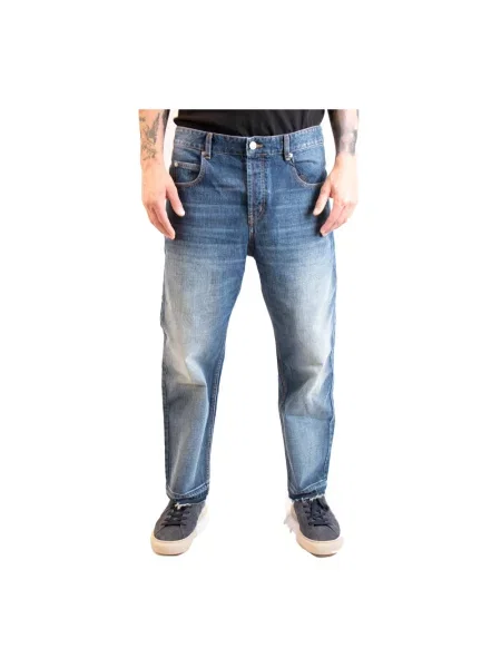 Jeansy straight leg Isabel Marant niebieskie