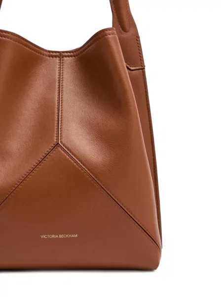 Bőr kézitáska Victoria Beckham barna
