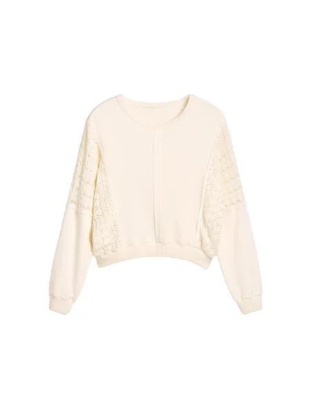 Desigual Pulover natural alb