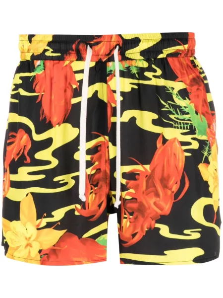 Pantaloni scurți Phipps cu model floral cu imagine negru