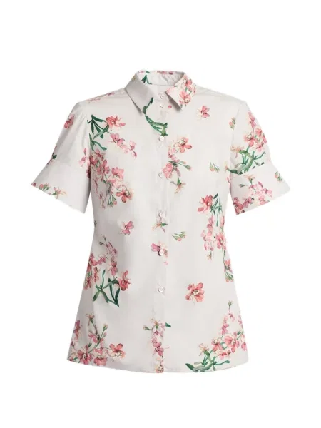 Scurt cămașă Erdem cu model floral cu imagine roz
