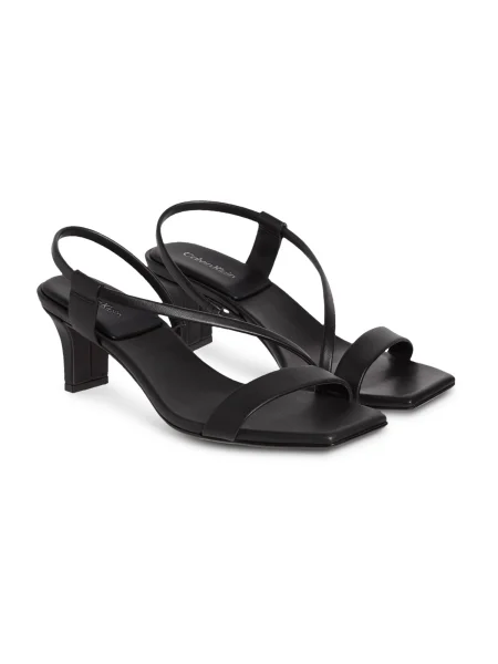 Calvin Klein Sandály Heel Sandal 50 Squared Lth černá