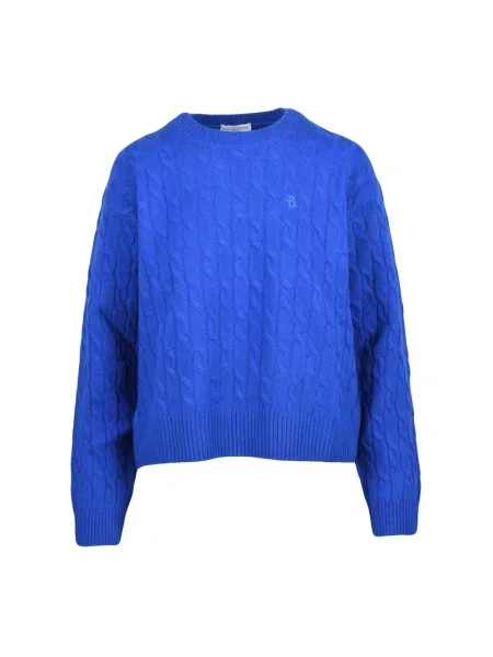 Sweter Ballantyne wełniany niebieski
