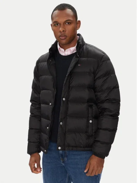 Tommy Jeans Geacă din puf negru