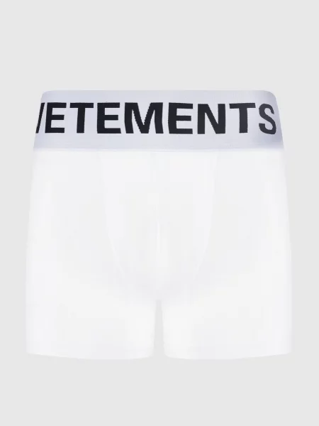Труси-боксери з контрастним логотипом Vetements білі