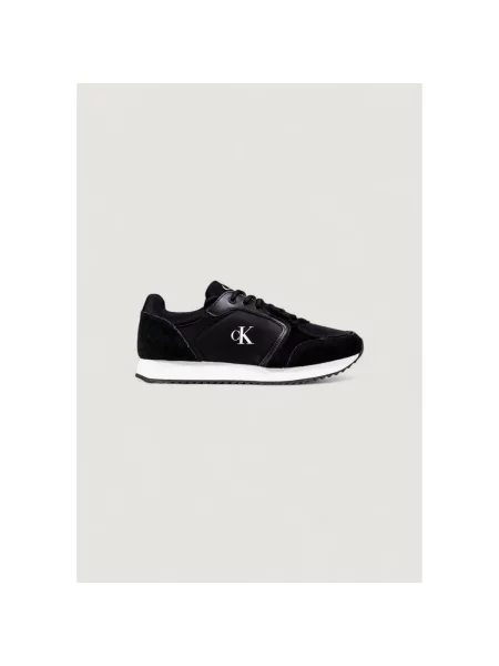 Calvin Klein Jeans Tenisice Runner Laceup Sock Mg Nylon Mix crna