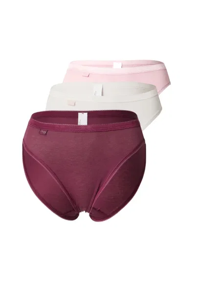 SLOGGI Slip roz / roșu burgundy alb