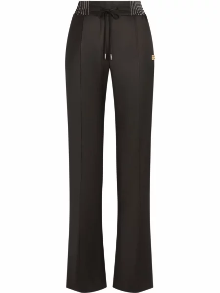 Pantaloni Dolce & Gabbana din țesătură twill negru