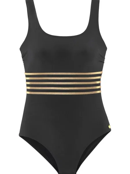 LASCANA Costum de baie întreg auriu negru