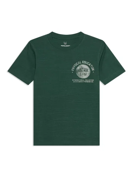 Jack & Jones Junior Tricou JPRBLUJACOB verde / murdar alb
