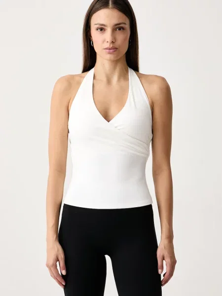 Le Privé top pentru femei HALTER TANK alb