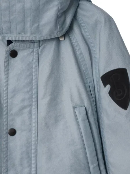 Geacă Burberry cu glugă albastru
