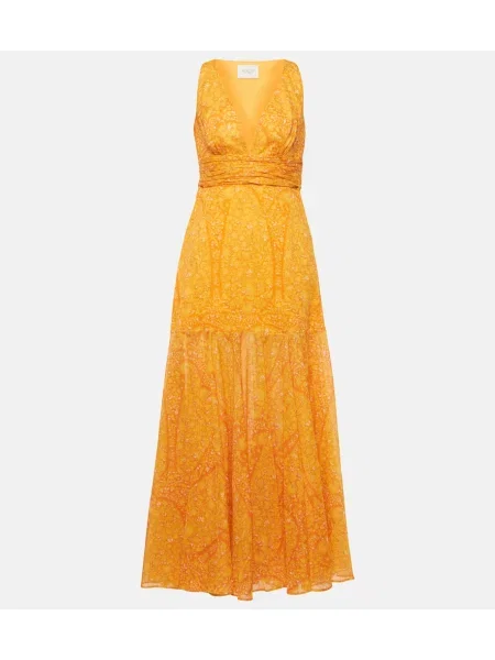 Rochie maxi Giambattista Valli cu imagine de costum galben