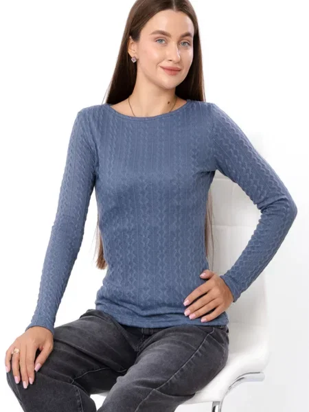 Лонгслів Носи своє темно-синій віскоза/поліестер синій