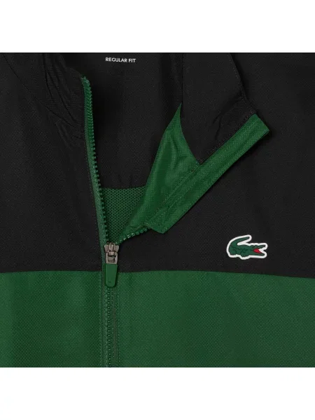 Lacoste Dres Z Zamkiem Z Blokadą Koloru Regular Fit czarny