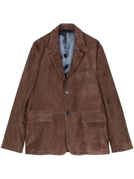 Sacou Paul Smith din piele de căprioară maro