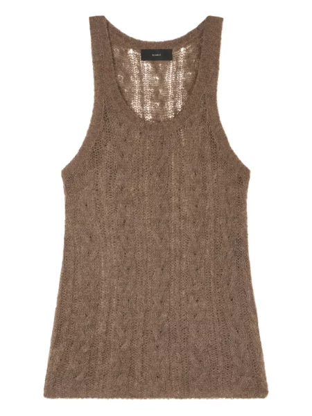 Top Alanui tricotate maro