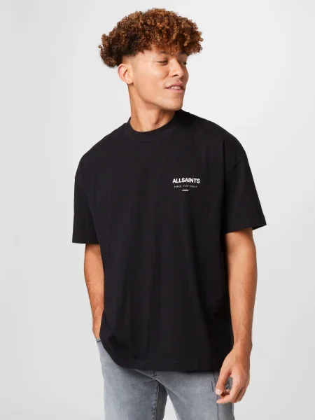 AllSaints Tricou Underground negru alb