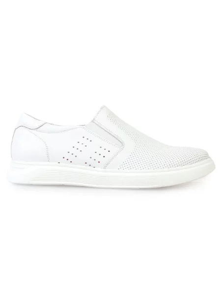 Кожаные мокасины Modamilano без шнуровки белые