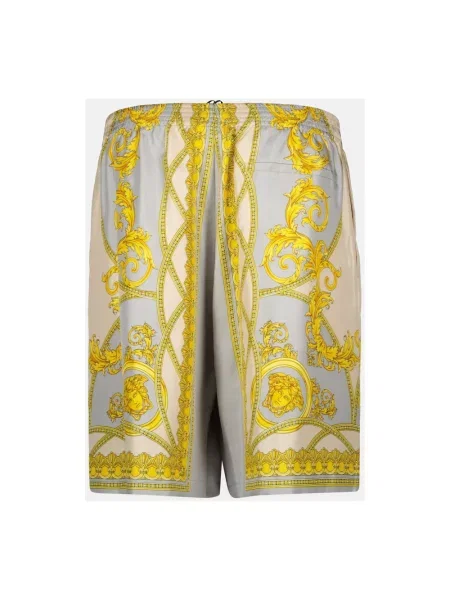 Szorty Versace z nadrukiem z twillu żółte