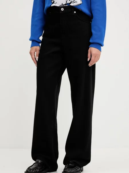 Hugo Blue jeans high waist negru