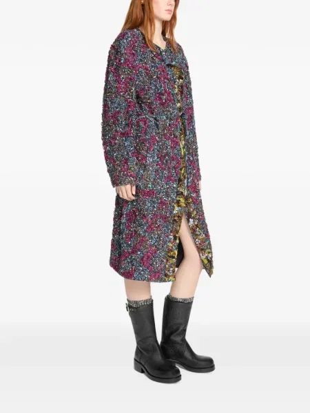Palton Dries Van Noten albastru