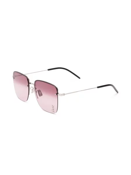 Spalvų gradiento rašto saulės akiniai Saint Laurent Eyewear rožinė