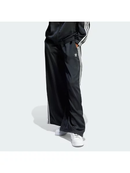 ADIDAS ORIGINALS Kelnės Adicolor Satin Wide Leg Track juoda balta