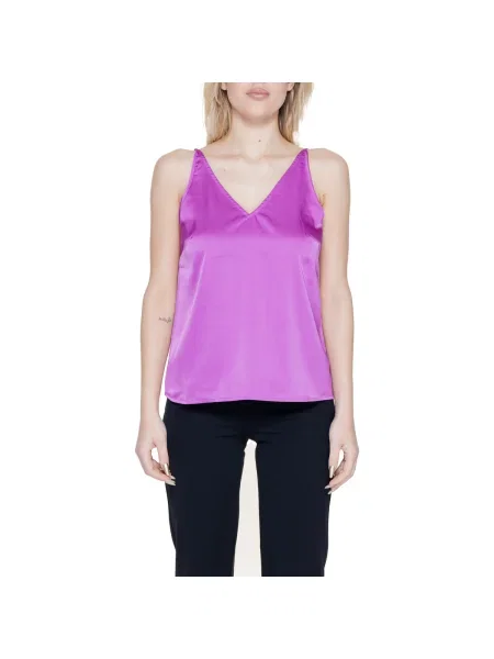 Top Vila cu decolteu în V violet