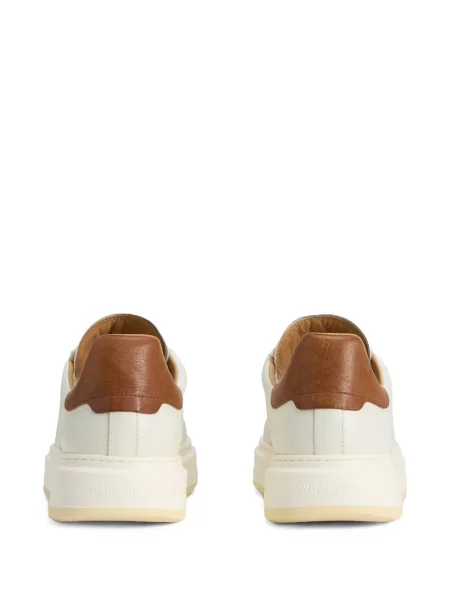 Sneakerși Woolrich din piele alb