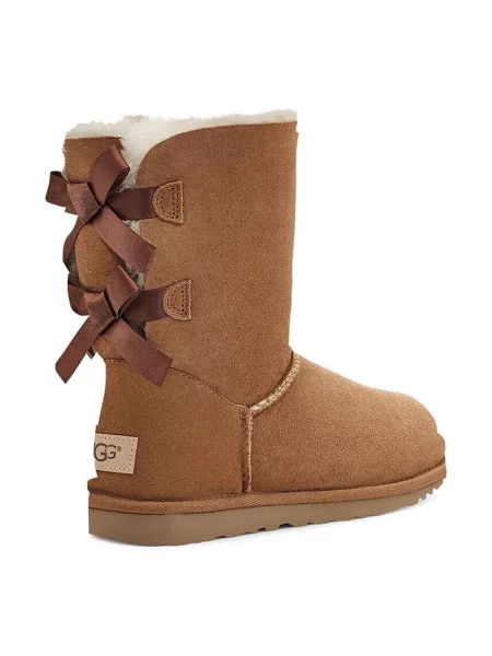 UGG Кожени чехли Classic Bailey Bow II кафяво