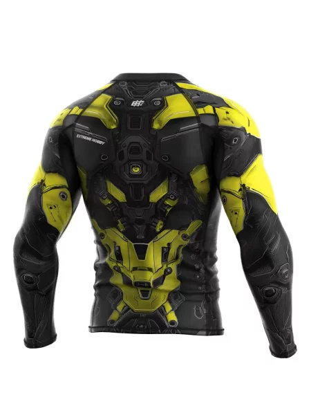 Koszulka sportowa Rashguard do MMA EXTREME HOBBY IRON FORCE żółta