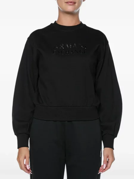 Melegítő felső Armani Exchange autogrammal fekete