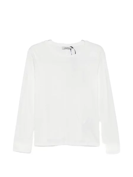 Lung tricou 's Max Mara cu broderie gri