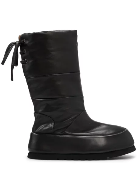 Botine Marsell cu șireturi din piele negru