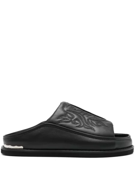 Sandale Toga Virilis cu broderie negru